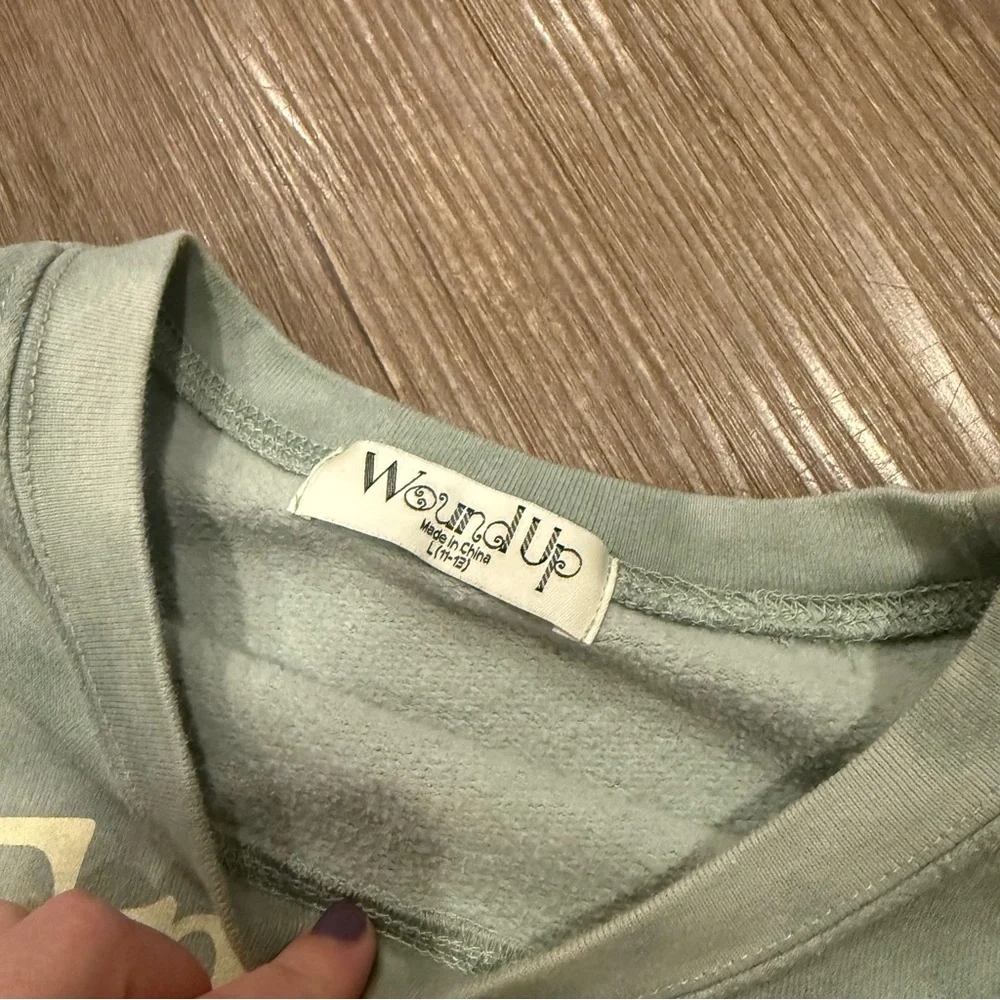 Wound Up Mint Green Sweatshirt - Picture 6 of 7